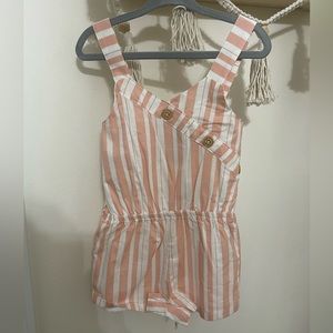Rachel Zoe toddler girl (18 month) pink pinstripe romper 💖